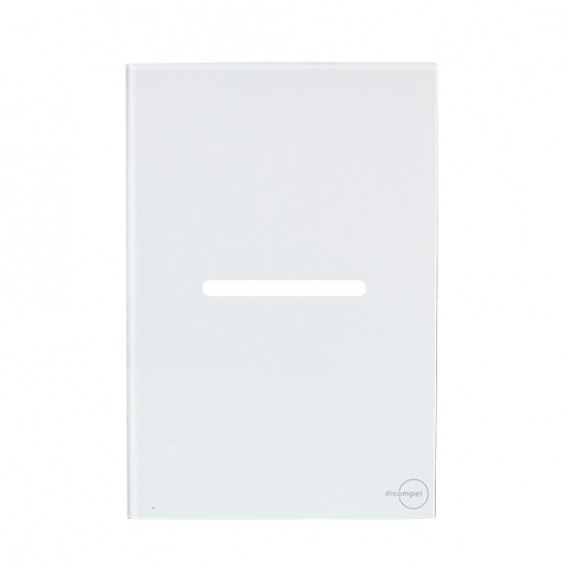 Placa p/ 1 Interruptor Horizontal 4x2 - Novara Glass Branco